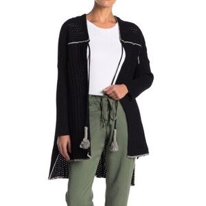 NWT UGG Riley Black Wool/Cashmere Poncho Cardigan Sweater XS/S